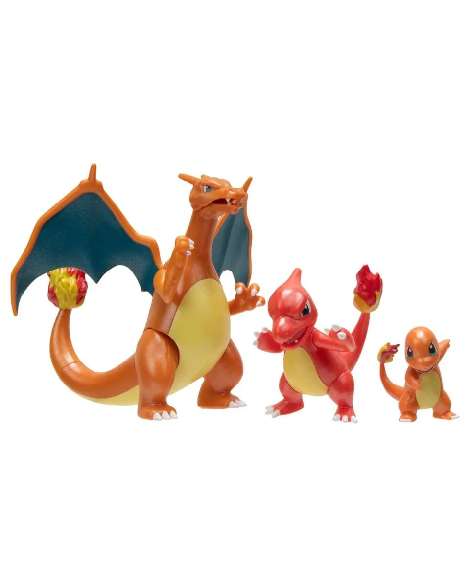 Action Figure Pokemon Select - Charmander, Charmeleon, Charizard (3-Pack) 