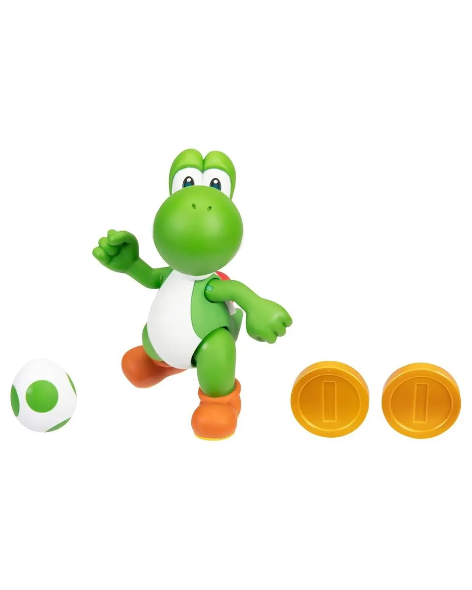 Action Figure Super Mario - Yoshi with Egg and Coins 