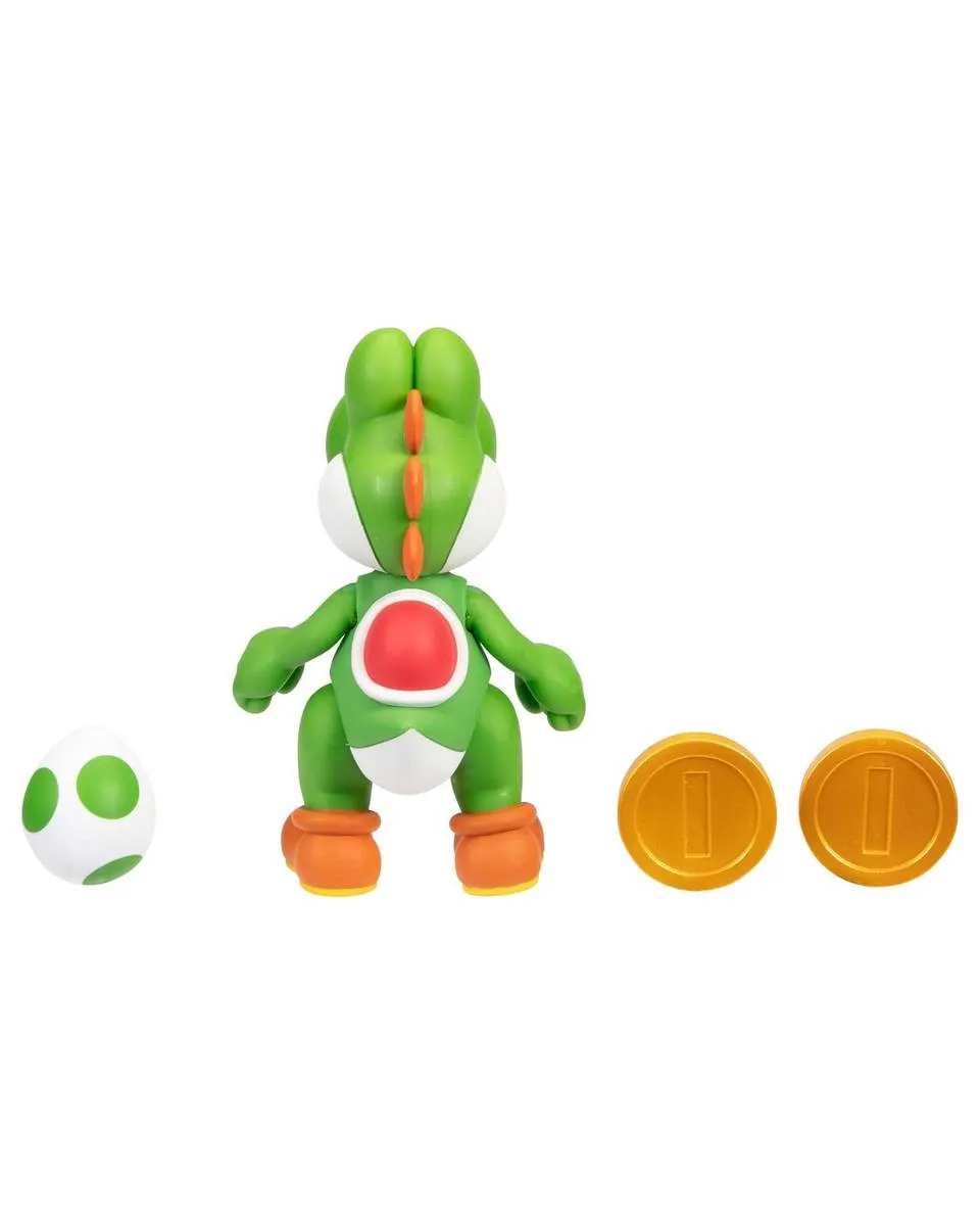 Action Figure Super Mario - Yoshi with Egg and Coins 