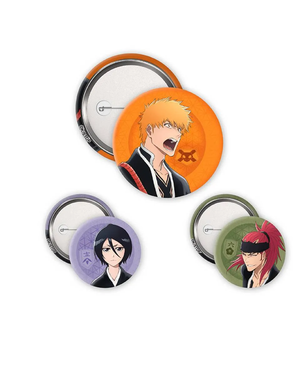 Badge AbyStyle - Bleach - Ichigo, Rukia, Renji - Badge Pack 