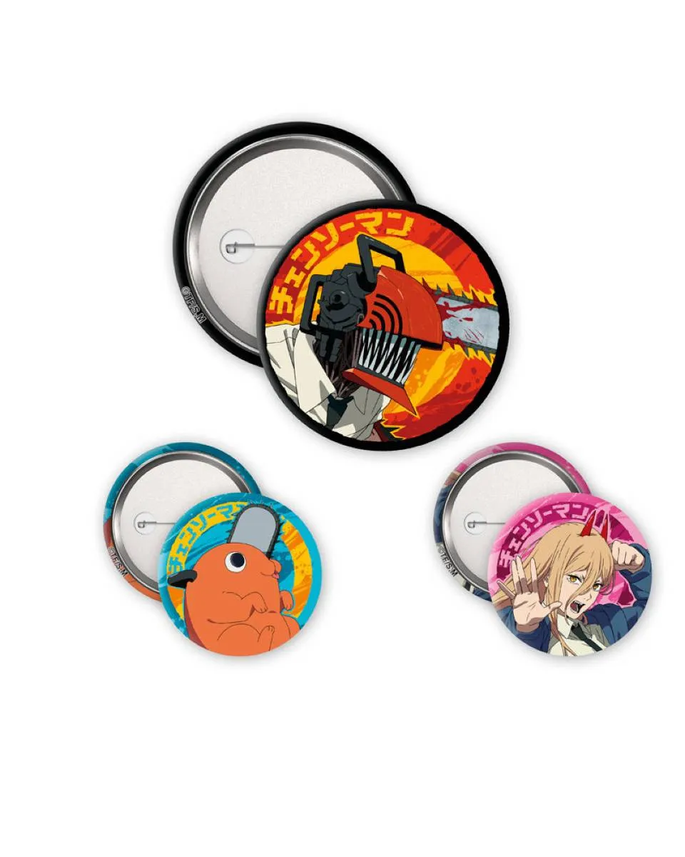 Bedževi AbyStyle - ChainSaw Man - Denji, Devil, Pochita - Badge Pack 