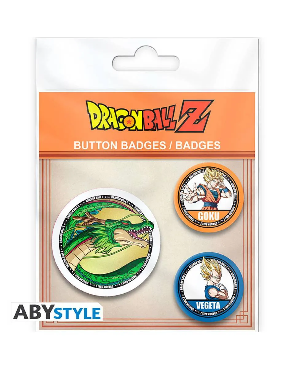 Badge AbyStyle - Dragon Ball - Goku, Vegeta, Shenron - Badge Pack 