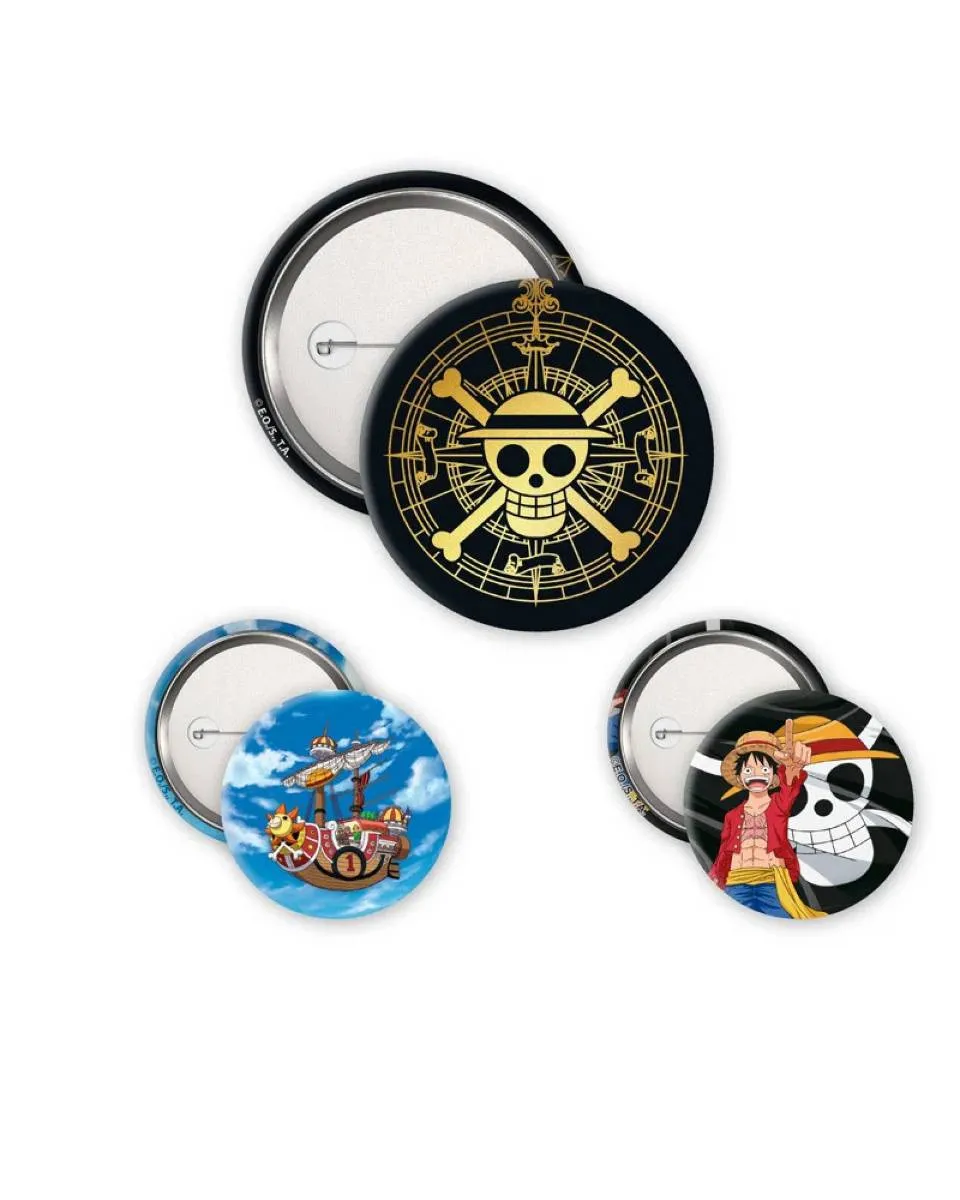 Badge AbyStyle - One Piece - Skull & Luffy - Badge Pack 
