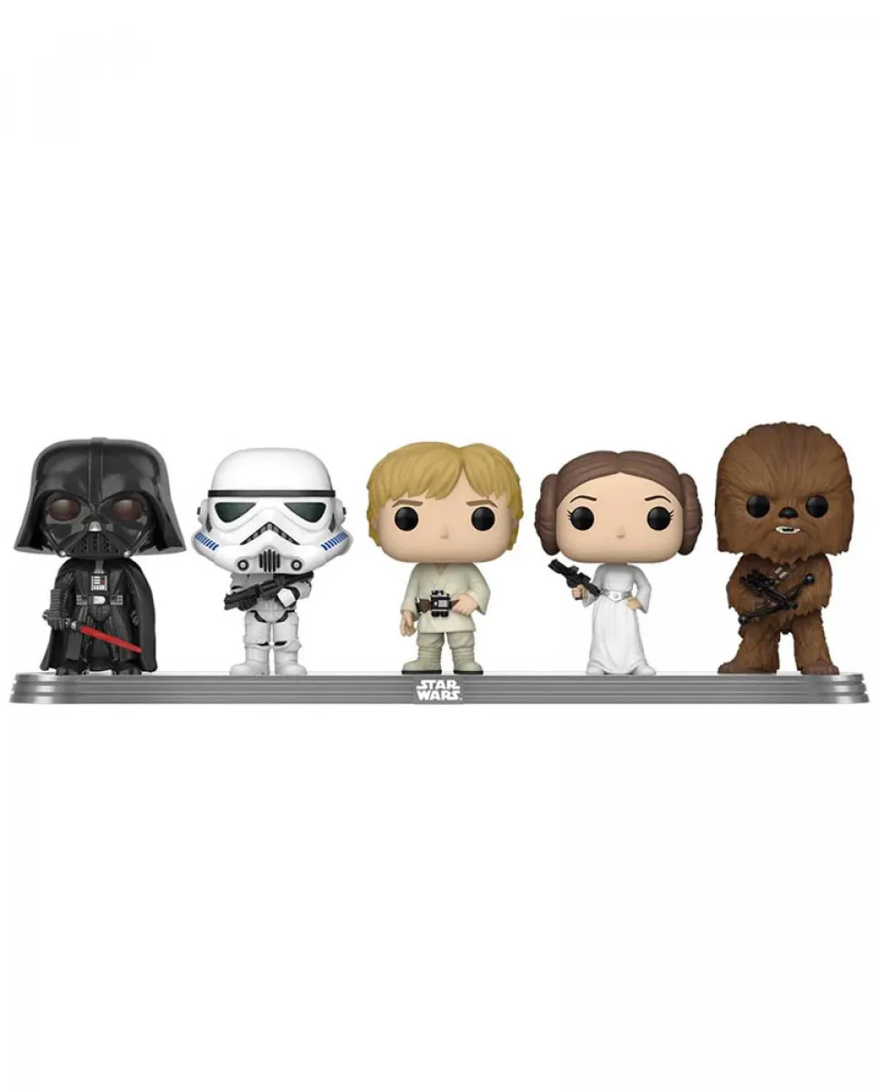 Bobble Figure Star Wars POP! 5-Pack - Darth Vader / Stormtrooper / Luke Skywalker / Princess Leia / Chewbacca 