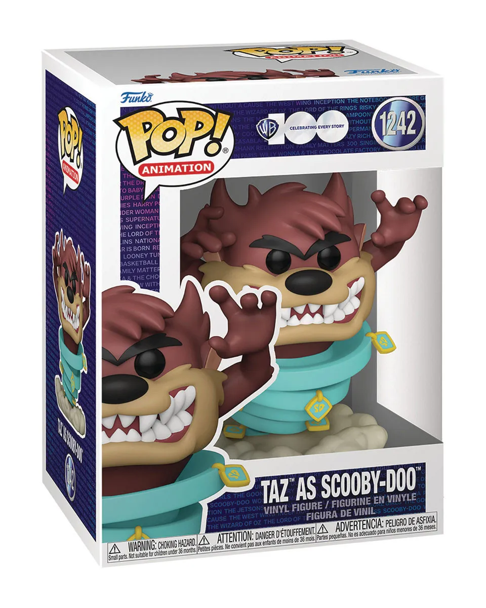Bobble Figure Animation - Warner Bros 100th Anniversary POP! - Taz as Scooby-Doo 