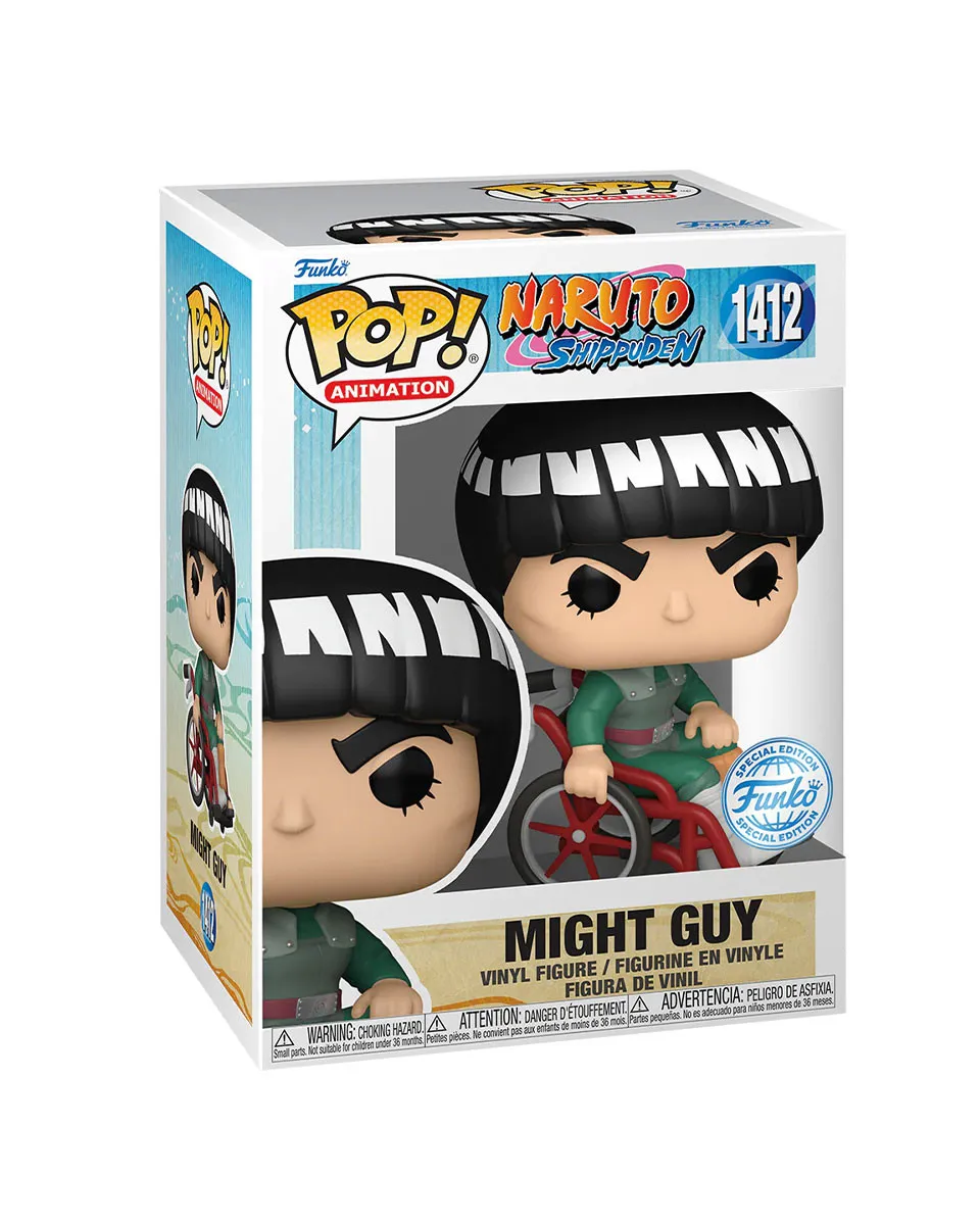 Bobble Figure Anime - Naruto Shippuden POP! - Might Guy (White Chrome) 