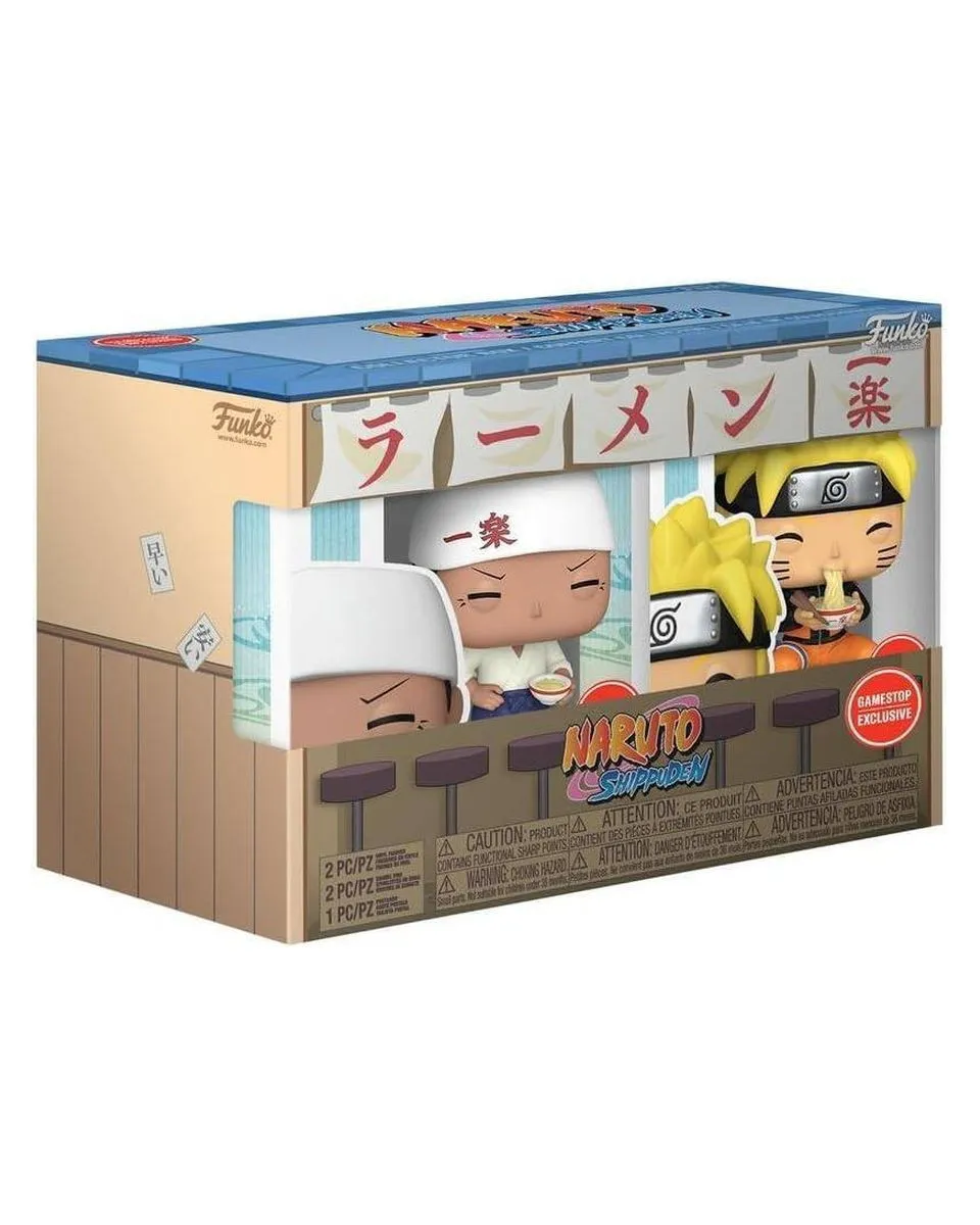 Bobble Figure Anime - Naruto Shippuden POP! - Teuchi & Naruto Uzumaki  2 Pack Exclusive 