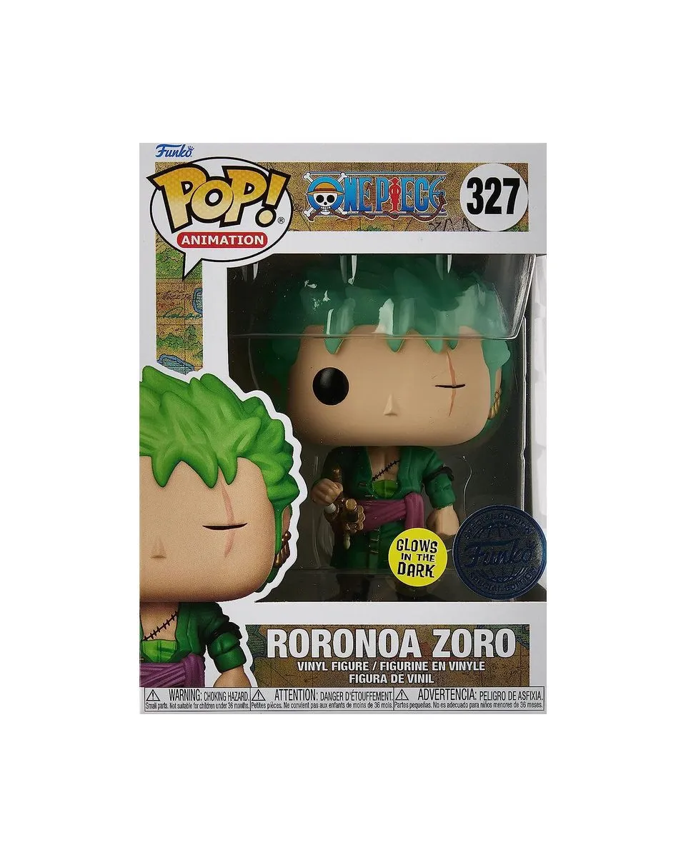 Bobble Figure Anime - One Piece POP! - Roronoa Zoro - Glows in the Dark 