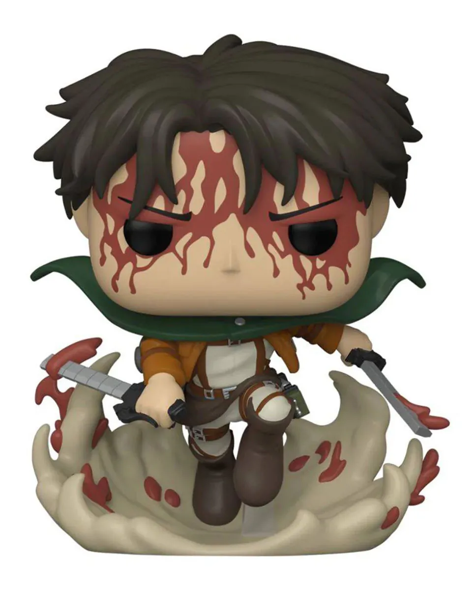 Bobble Figure Anime - Attack on Titan POP! - Battle Levi (Bloody) - Special Edition 