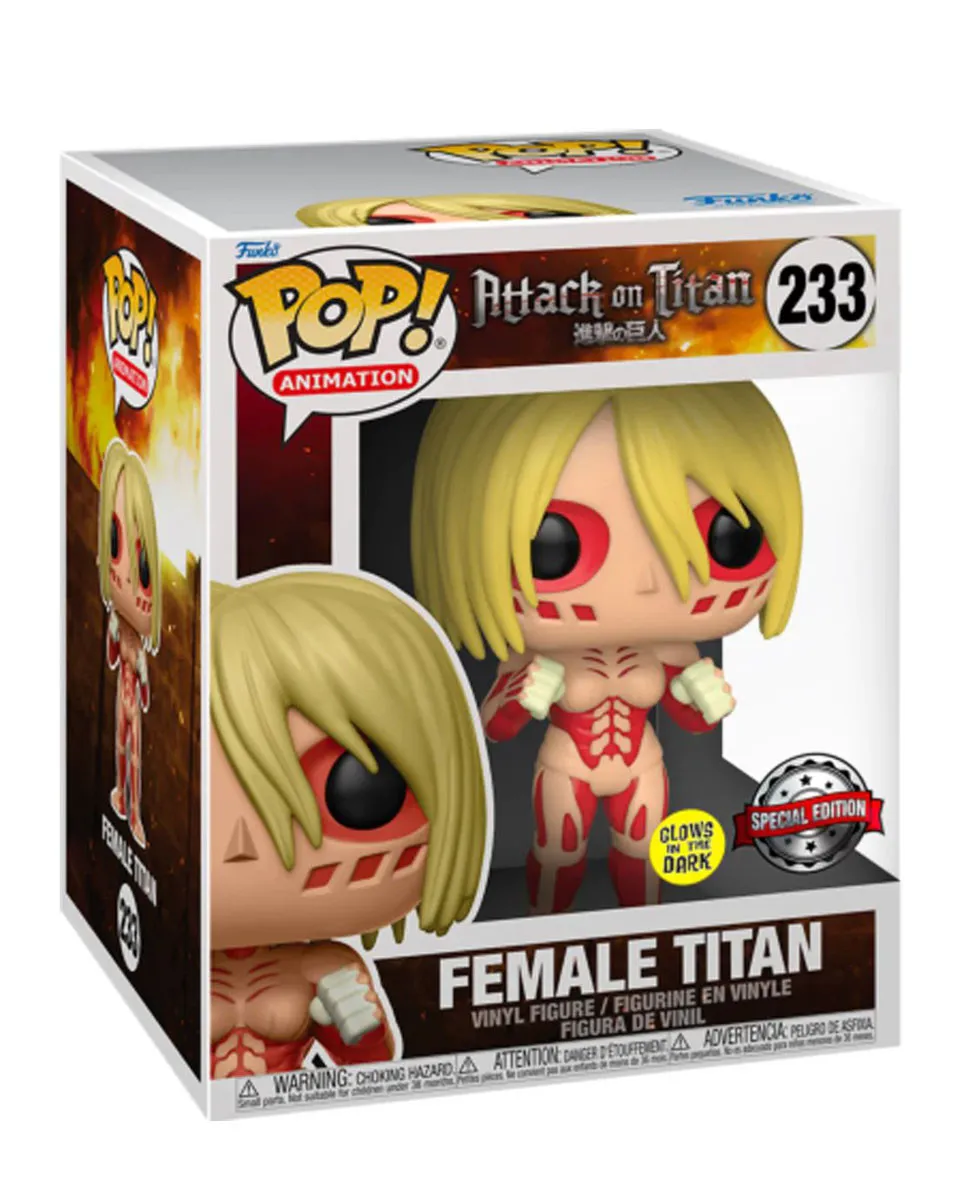 Bobble Figure Anime - Attack on Titan POP! - Female Titan - Glows in the Dark 