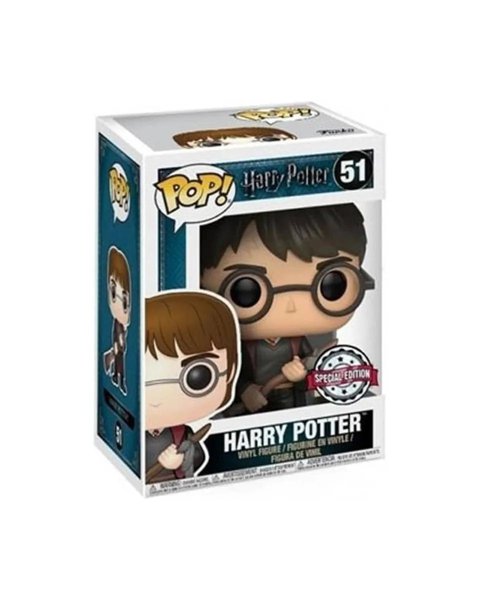 Bobble Figure Harry Potter POP! - Harry Potter with Firebolt & Feather Exclusive 
