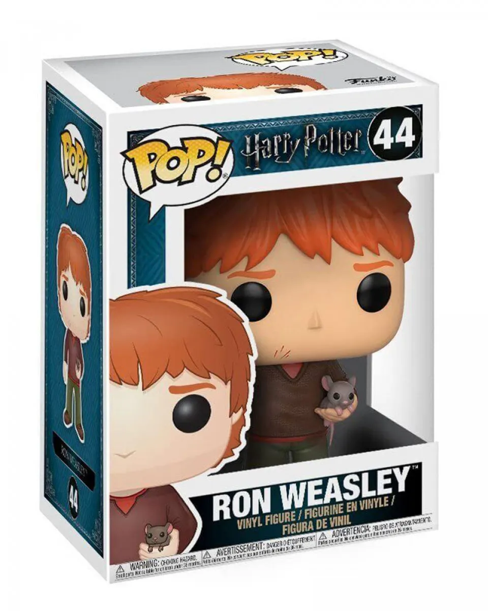 Bobble Figure Harry Potter POP! - Ron Weasley with Scabbers 