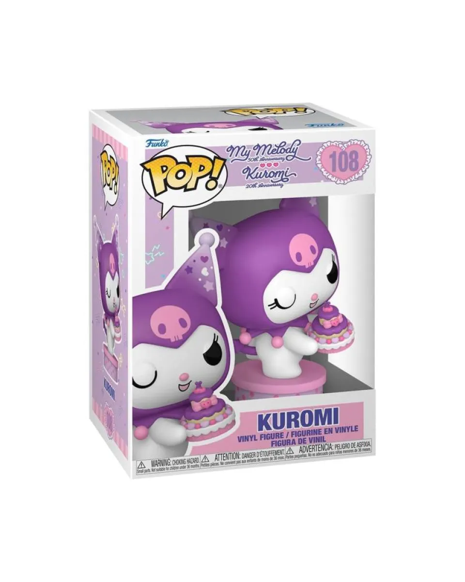Bobble Figure Hello Kitty and Friends POP! - Kuromi with Cake (20th Anniversary) 