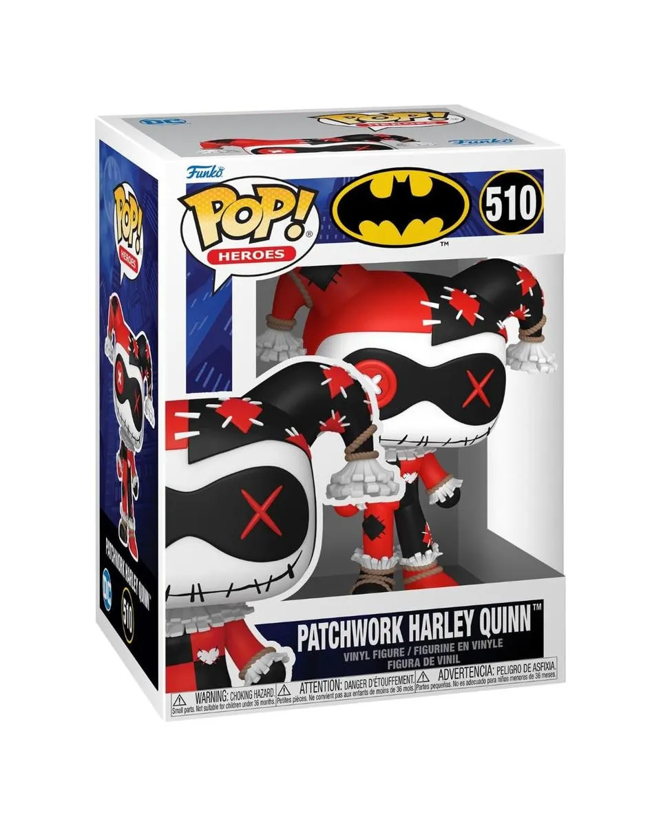 Bobble Figure DC - Batman POP! - Patchwork Harley Quinn 