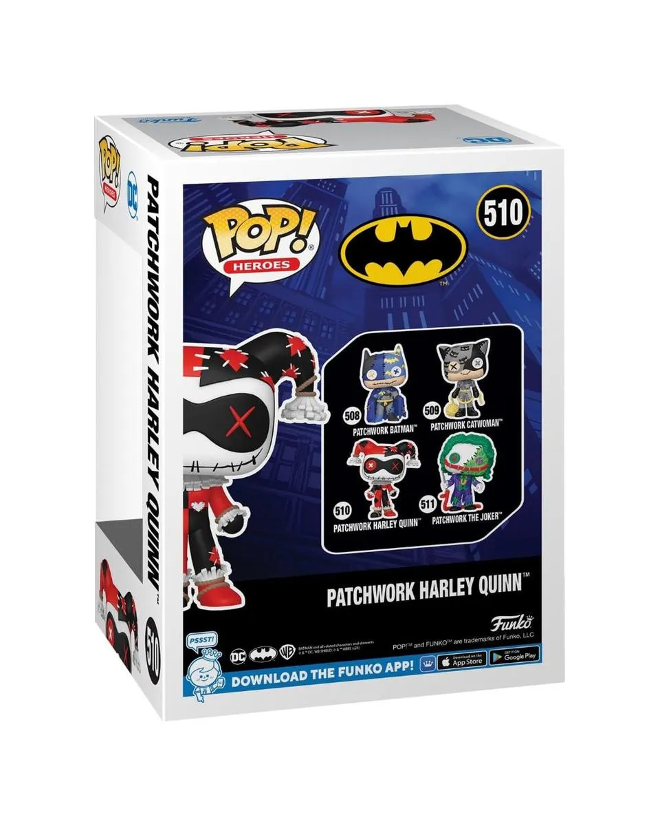 Bobble Figure DC - Batman POP! - Patchwork Harley Quinn 