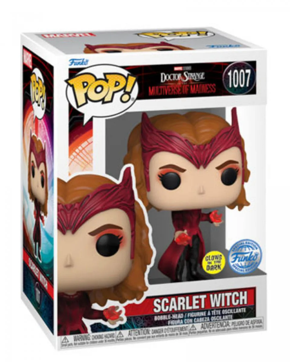 Bobble Figure Marvel - Doctor Strange POP! In the Multiverse of Madness - Scarlet Witch - Glows in the Dark 