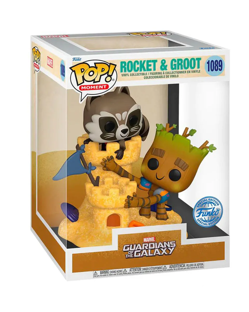 Bobble Figure Marvel - Guardians of the Galaxy POP! - Rocket & Groot (Beach Day) - Special Edition 