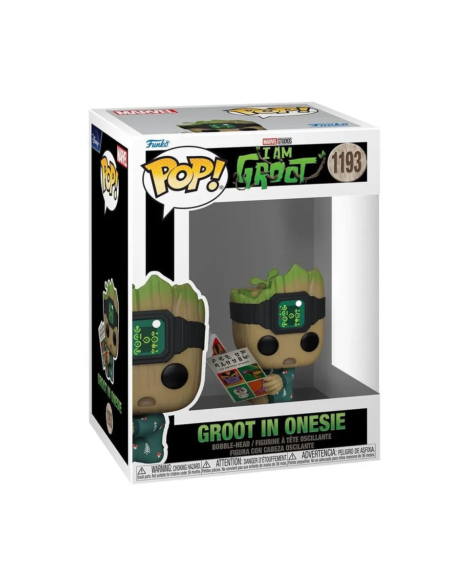 Bobble Figure Marvel - I Am Groot POP! - Groot in Onesie 