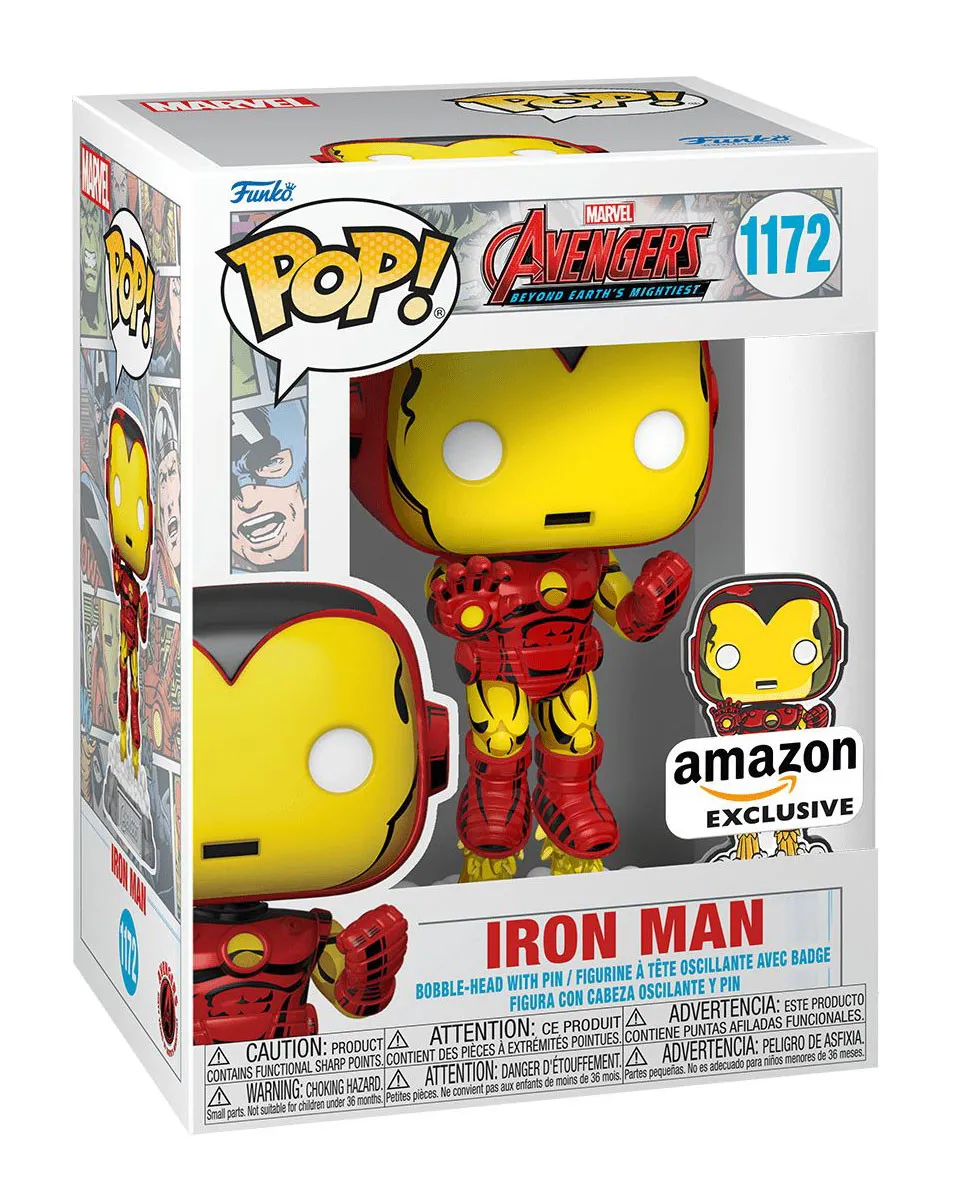 Bobble Figure Marvel - Avengers POP! Beyond Earth's Mightiest - Iron Man (with Pin) - Special Edition 