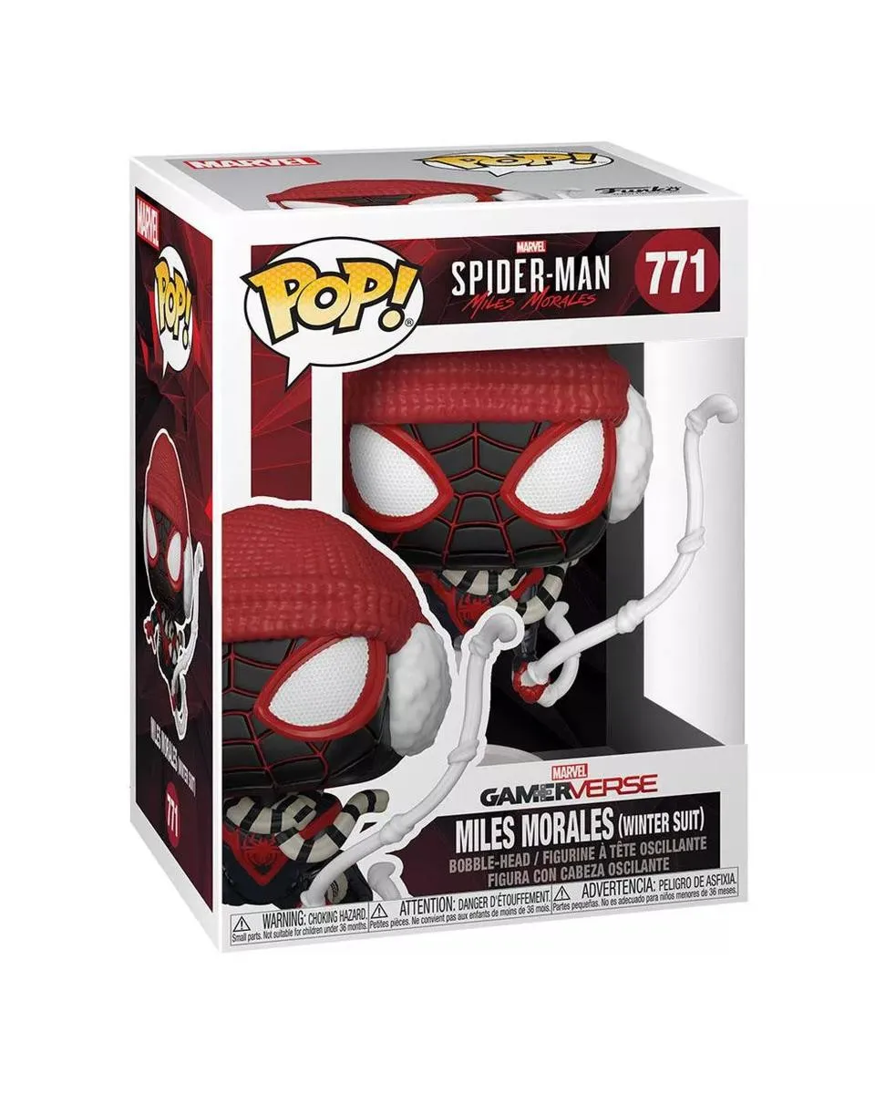 Bobble Figure Marvel - Spider-Man Miles Morales POP! - Miles Morales Winter Suit 