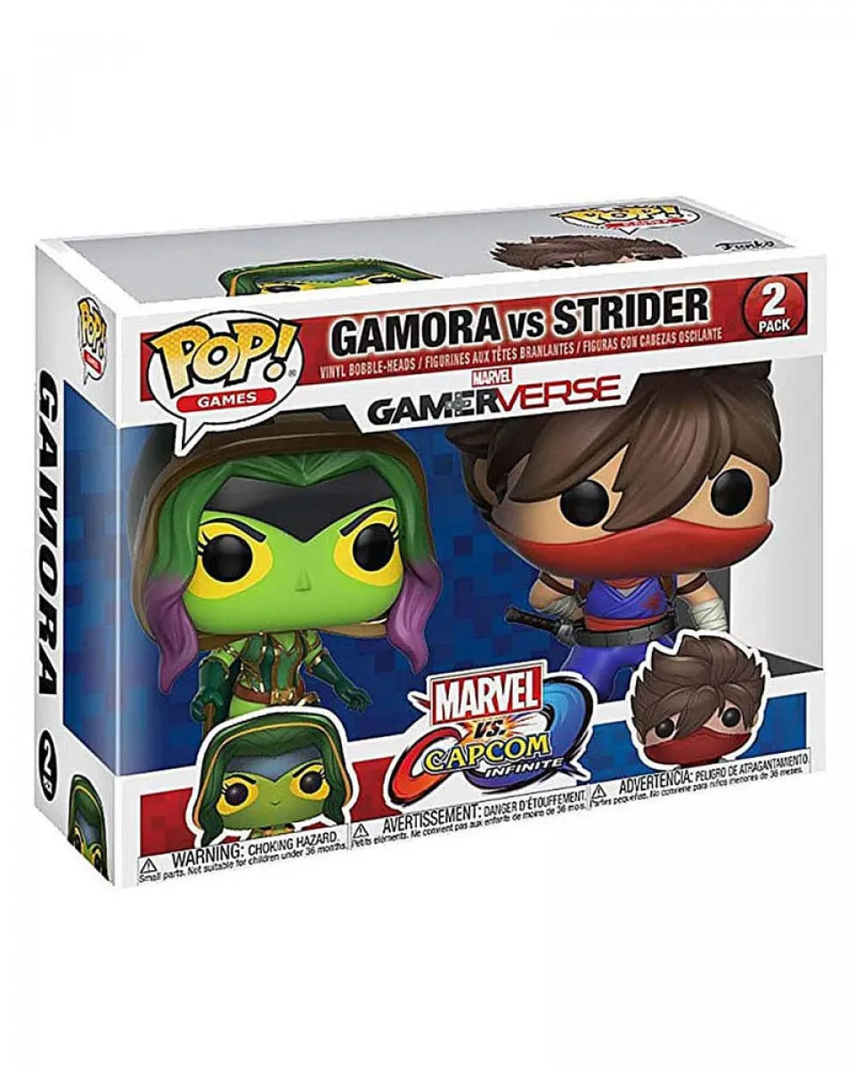 Bobble Figure Games - Marvel vs Capcom POP! 2-Pack - Gamora vs Strider 