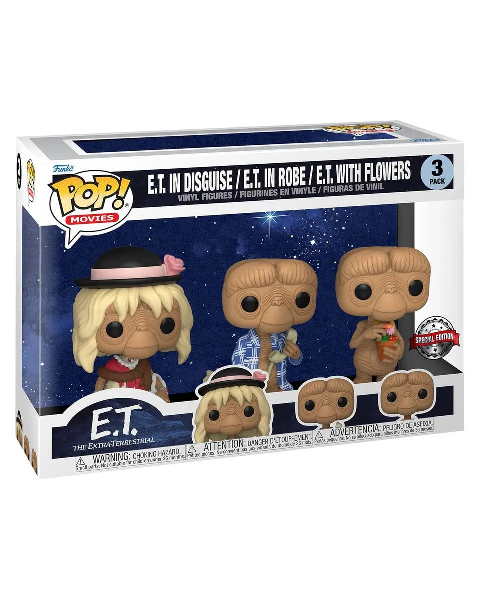 Bobble Figure Movies - E.T. 40th Anniversary POP! - E.T. 3-Pack 