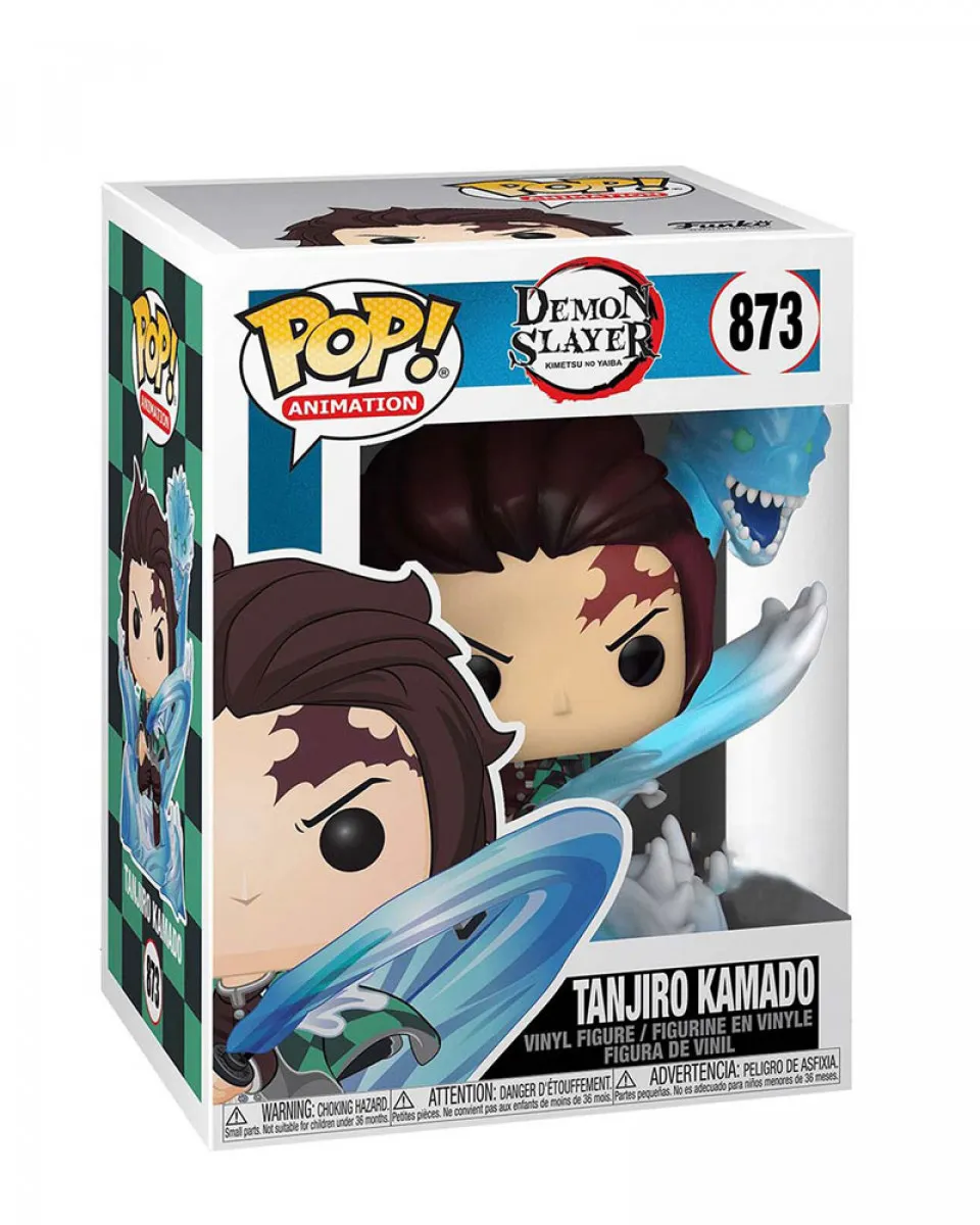 Bobble Figure Anime - Demon Slayer Kimetsu No Yaiba POP! - Tanjiro Kamado with Dragon - Glows in the Dark 