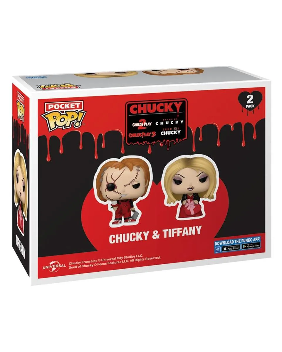 Bobble Figure Pocket - Chucky POP! - Chucky & Tiffany - 2-Pack Valentines 