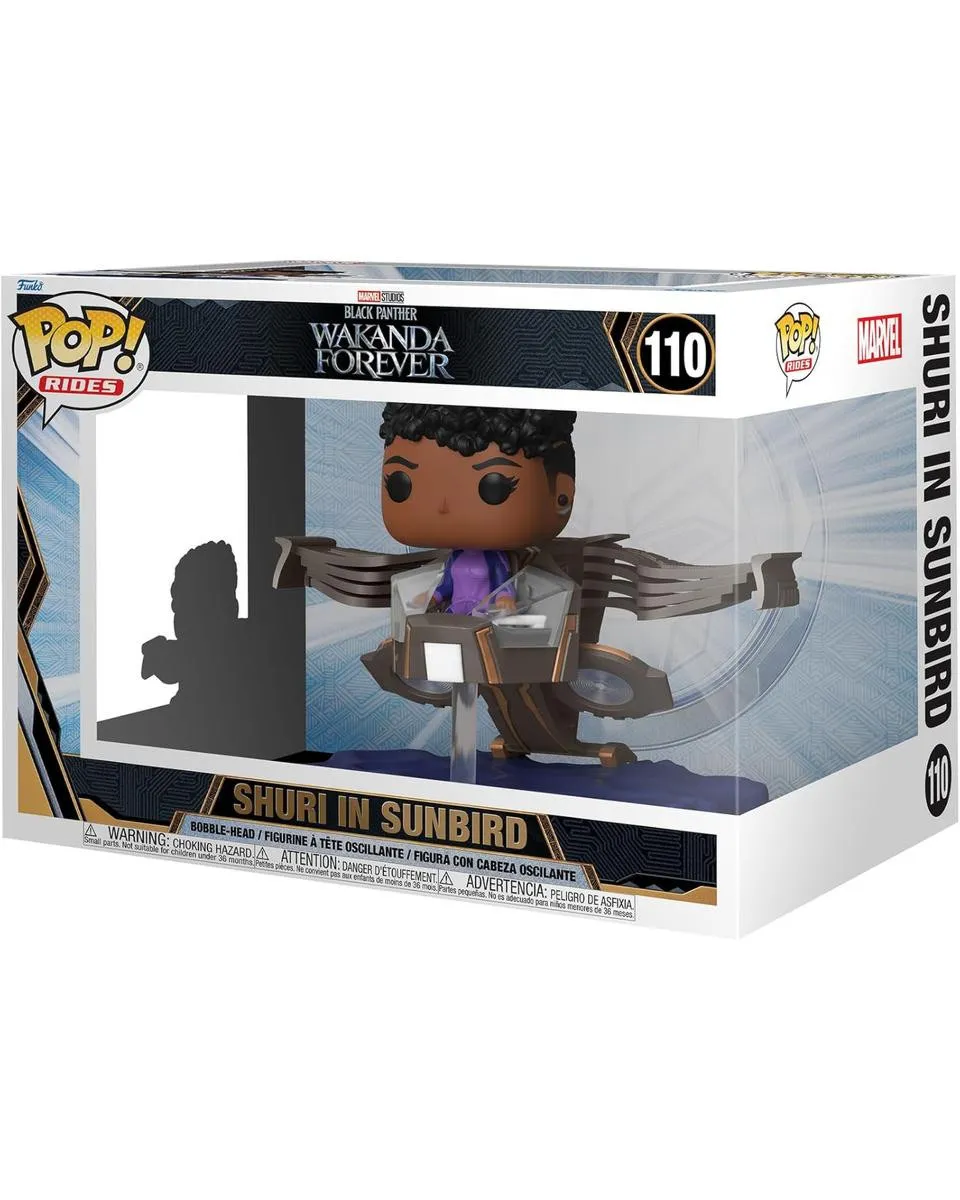 Bobble Figure Rides - Black Panther Wakanda Forever POP! - Shuri in Sunbird 