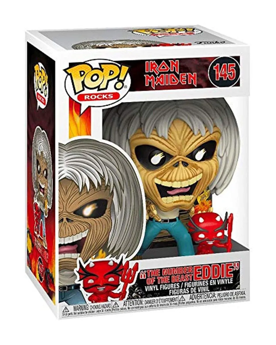 Bobble Figure Rocks - Iron Maiden POP! - The Number Of The Beast (Skeleton Eddie) 