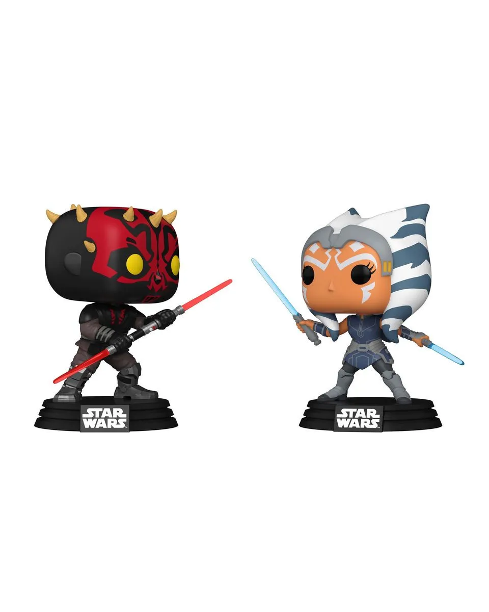 Bobble Figure Star Wars - Clone Wars POP! 2-Pack - Darth Maul vs. Ahsoka - Gamestop Exclusive 