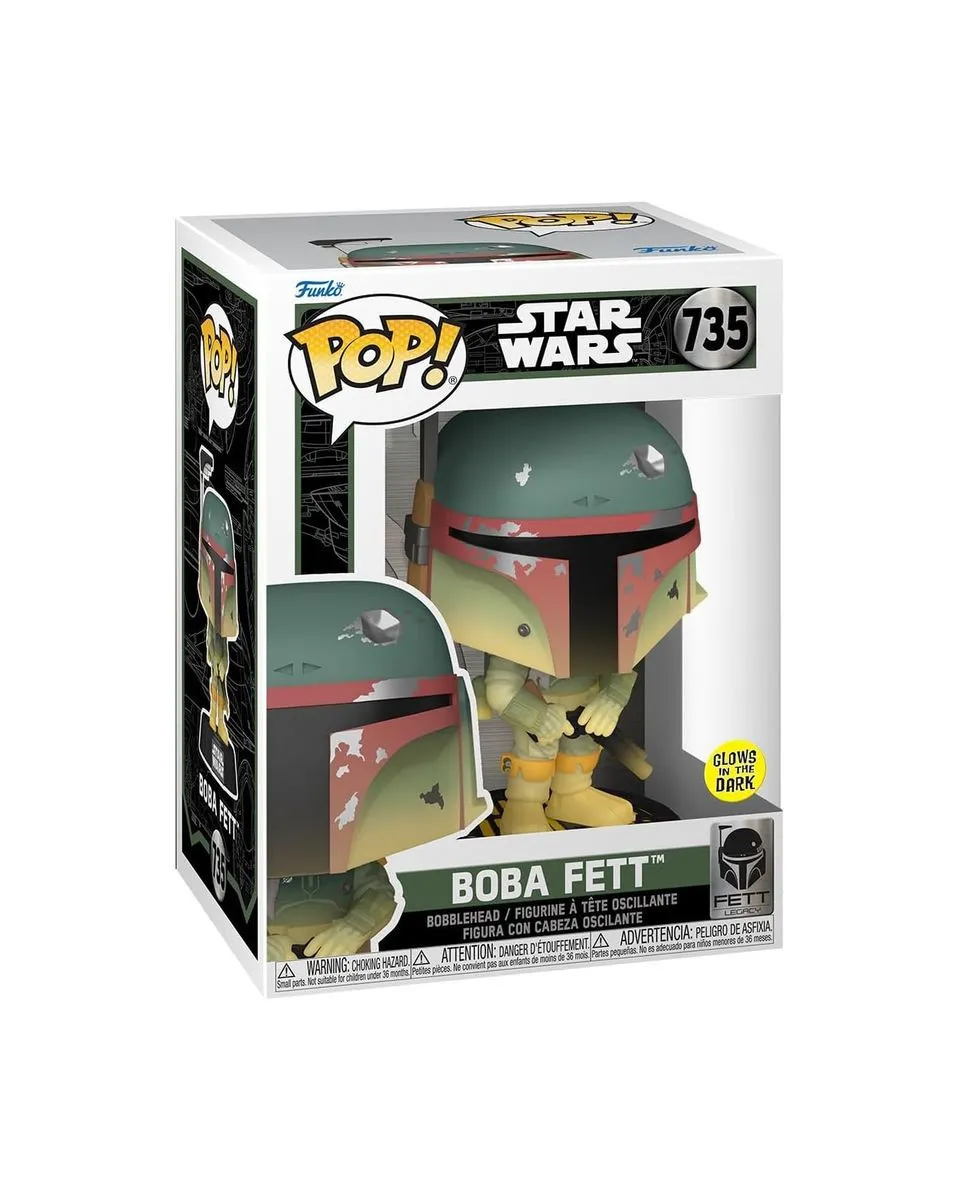 Bobble Figure Star Wars POP! - Boba Fett - Fett Legacy - Glows in the Dark 