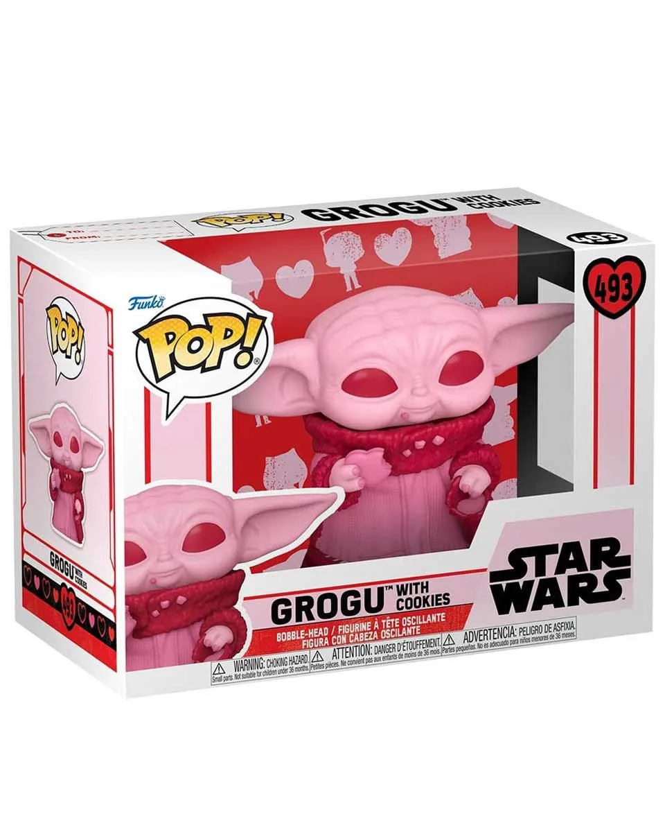 Bobble Figure Star Wars Valentines POP! - Grogu with Cookies 