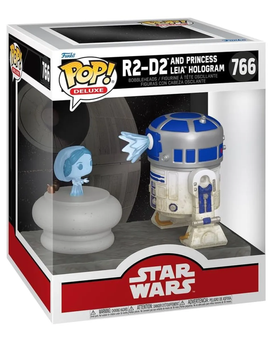 Bobble Figure Star Wars POP! - R2-D2 And Princess Leia Hologram 