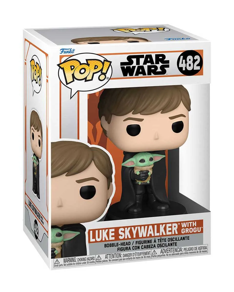 Bobble Figure Star Wars The Mandalorian POP! - Luke Skywalker with Grogu 