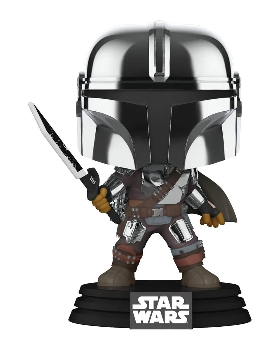Bobble Figure Star Wars - The Mandalorian POP! - The Mandalorian with Darksaber  Exclusive 