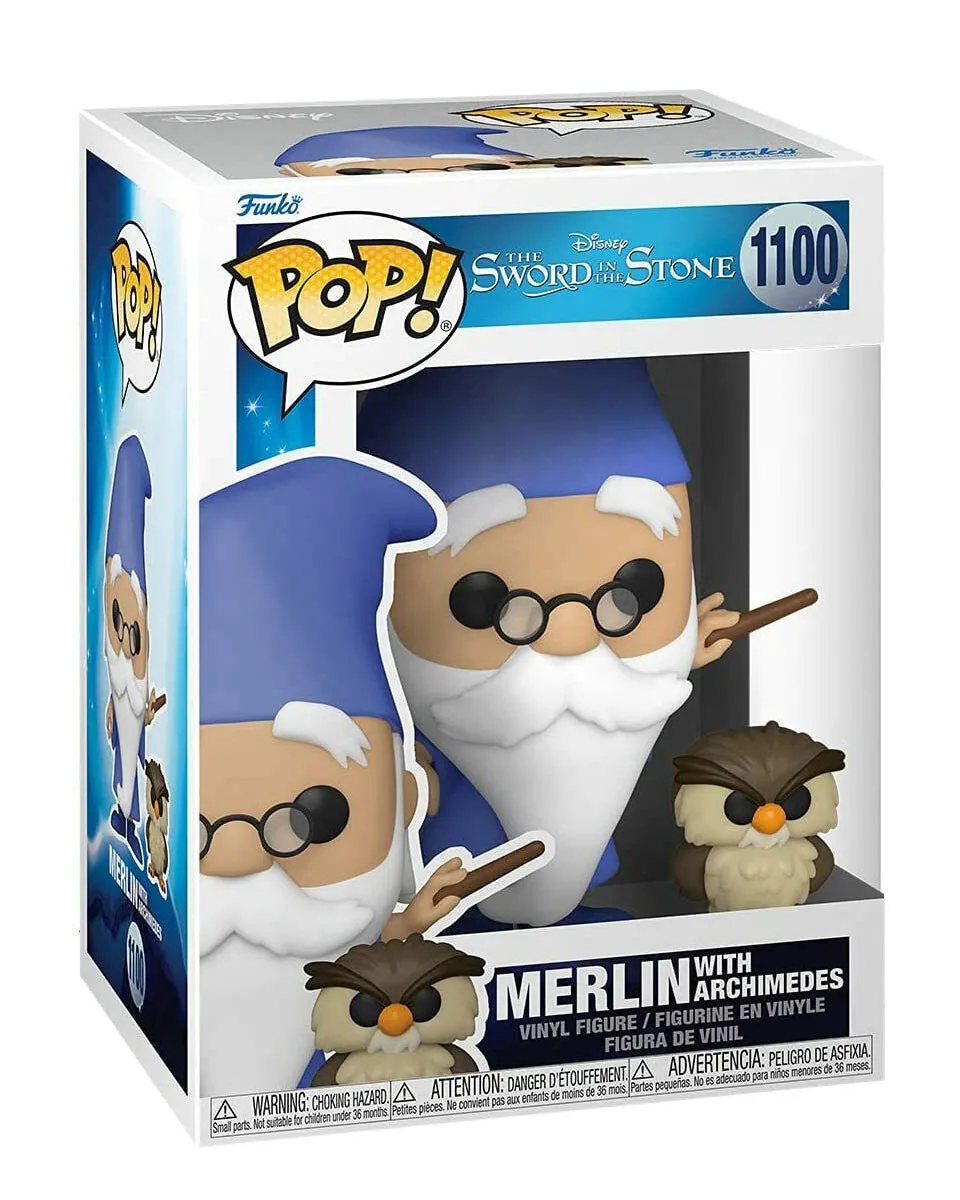 Bobble Figure The Sword in the Stone POP! - Merlin with Archimedes 