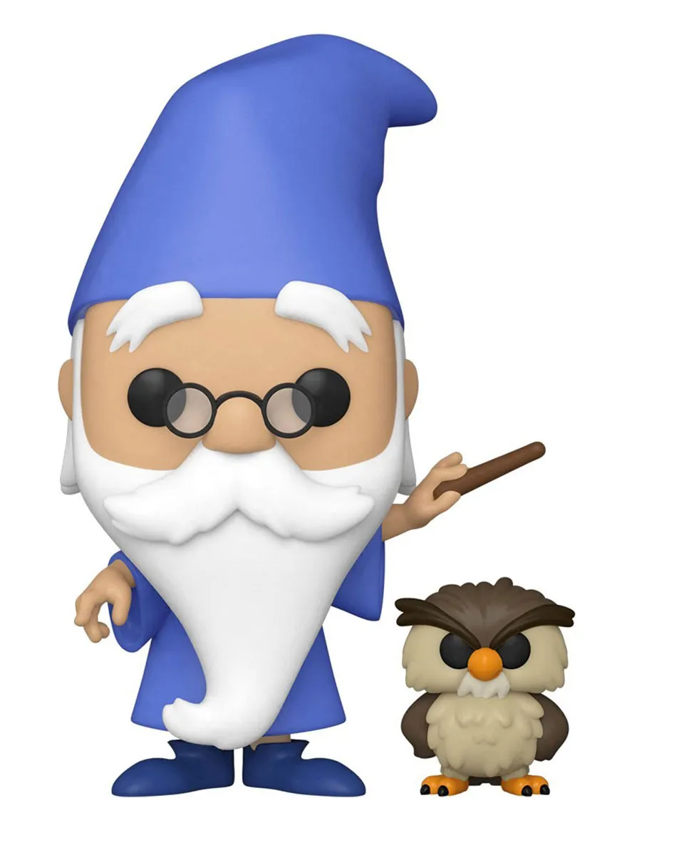 Bobble Figure The Sword in the Stone POP! - Merlin with Archimedes 
