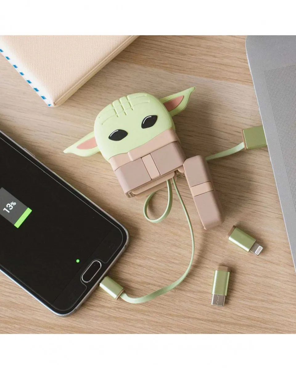 Cable Case PowerSquad Star Wars - The Child - Retractable Cable 3 in 1 