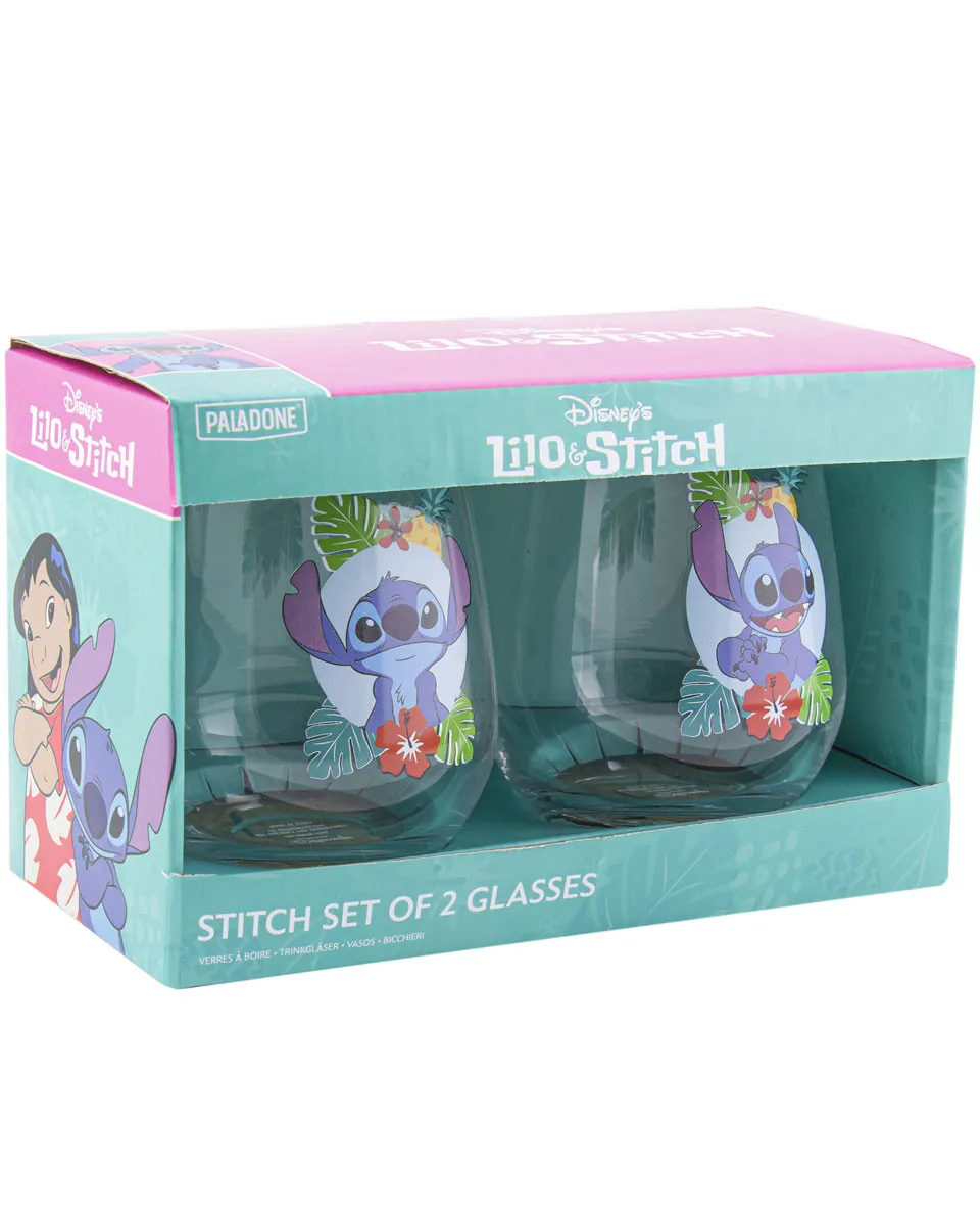 Čaša Paladone Disney Lilo & Stitch - Stitch - Set of 2 Glasses 