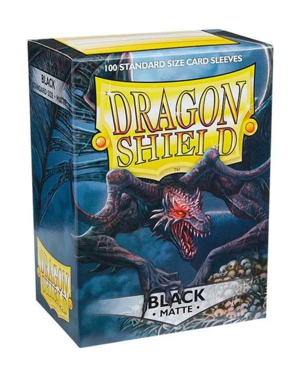 Dragon Shield 100 Standard Sleeves - Black Matte 