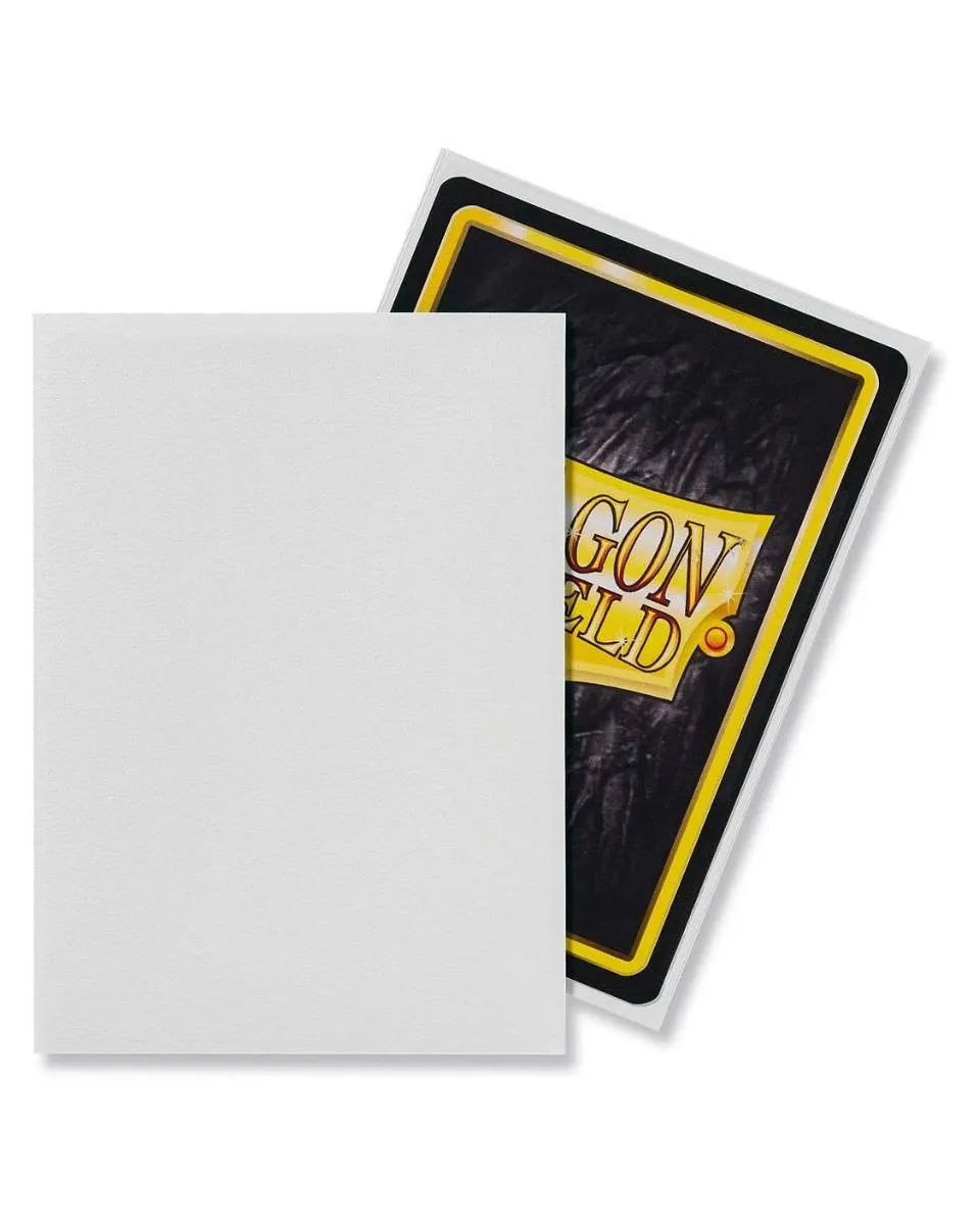 Dragon Shield 100 Standard Sleeves - White Matte 