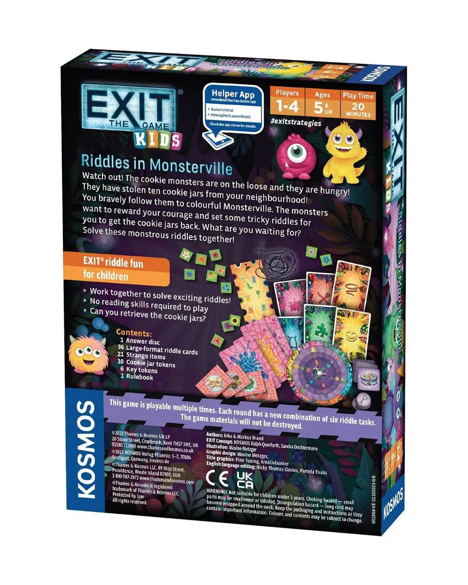 Društvena igra EXIT Kids - Riddles in Monsterville 