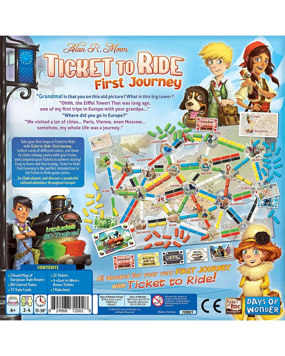 Društvena igra Ticket to Ride - First Journey - Europe 