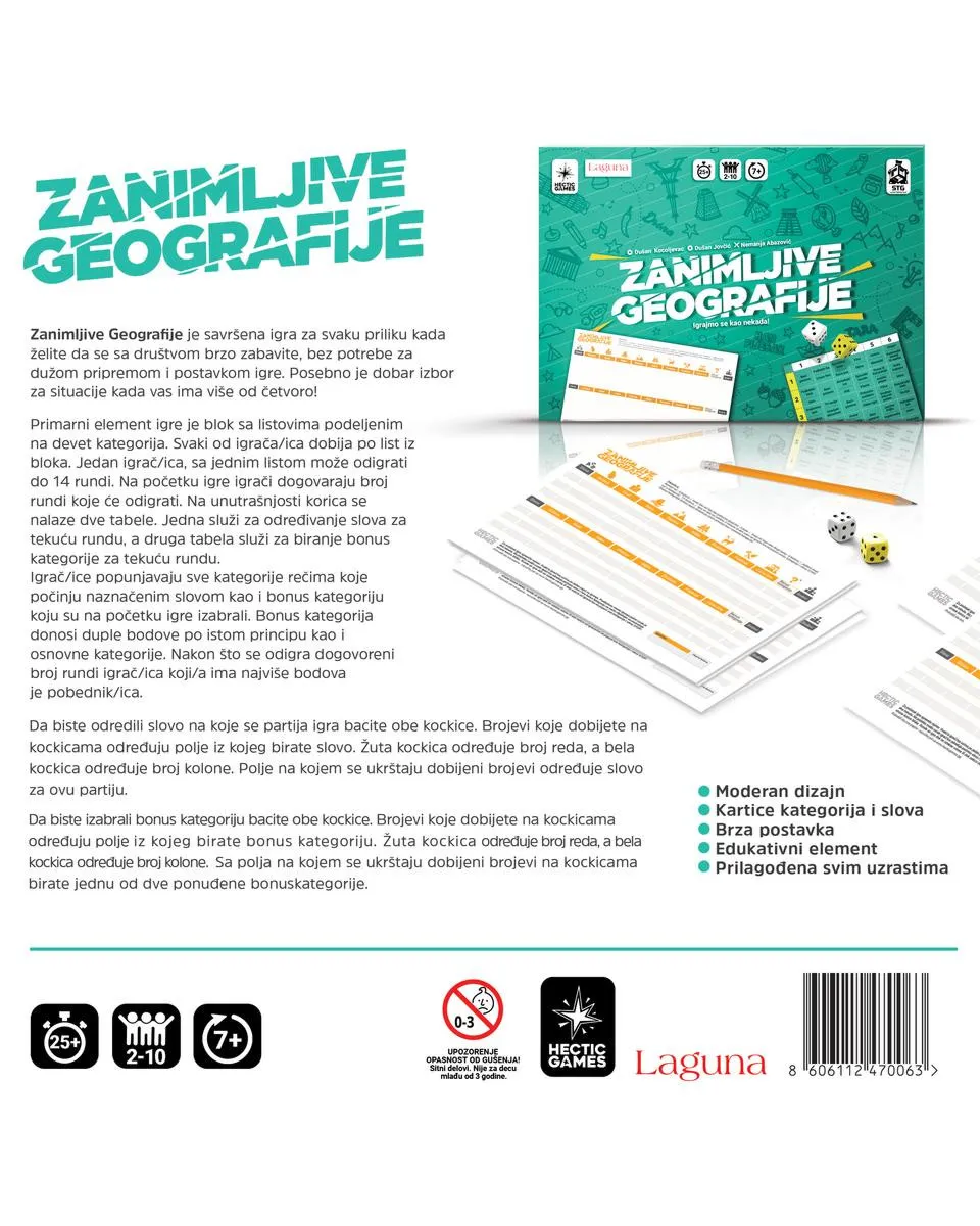 Društvena igra Zanimljive Geografije 
