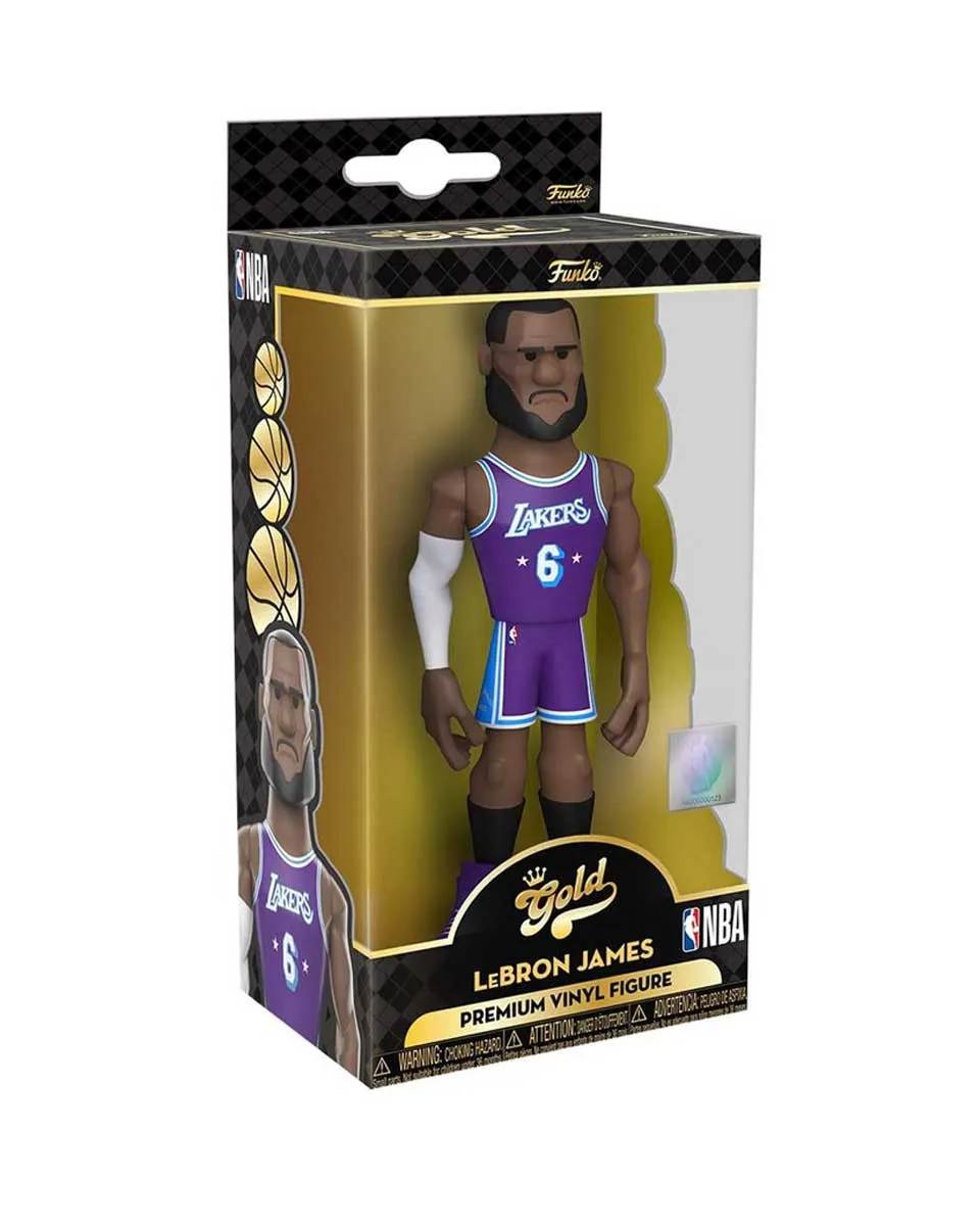 Figure Funko Premium - Basketball NBA - LA Lakers - LeBron James (Purple Jersay) 