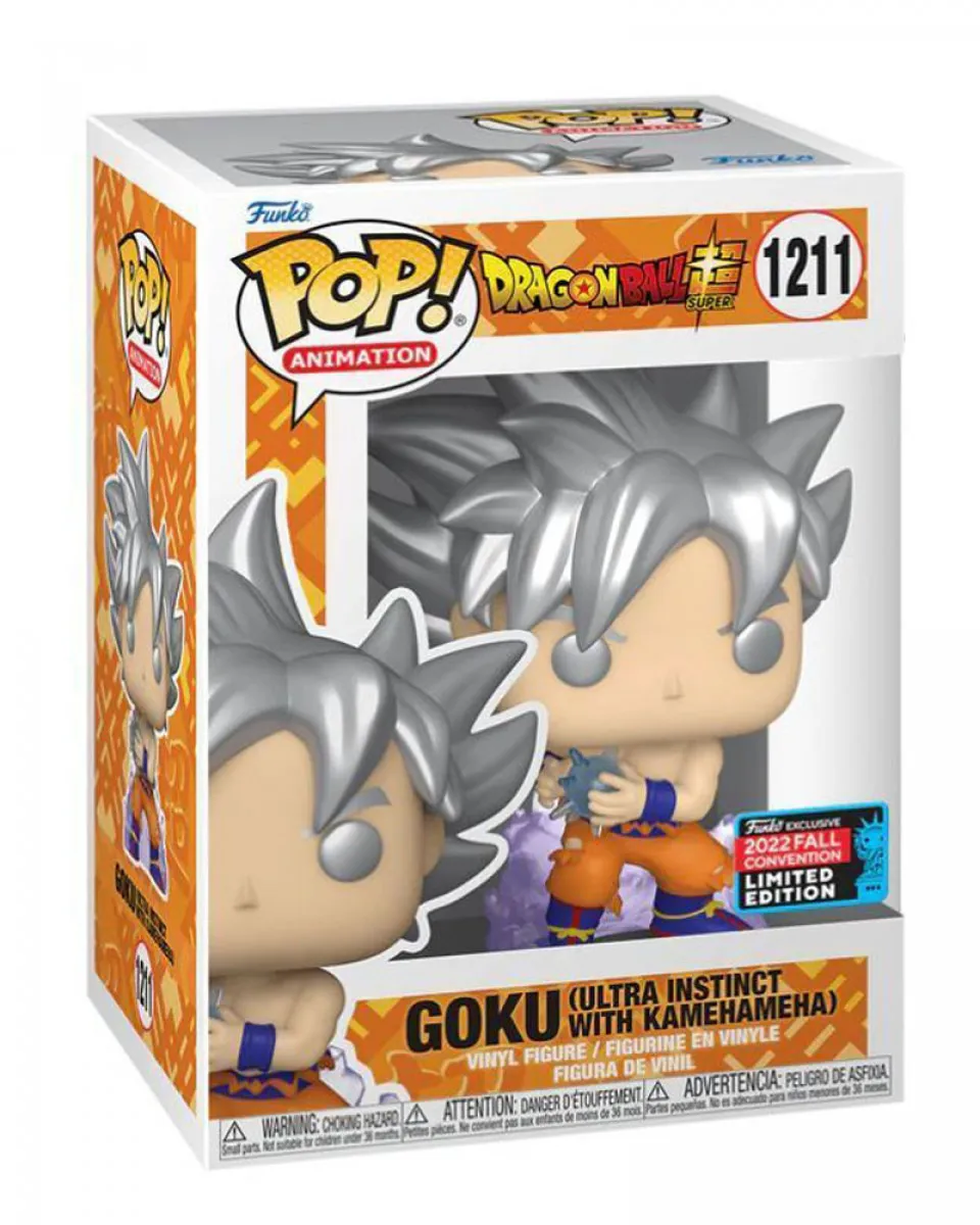 Bobble Figure Anime - Dragon Ball Super POP! - Goku (Ultra Instinct with Kamehameha) - Convention Special Edition 
