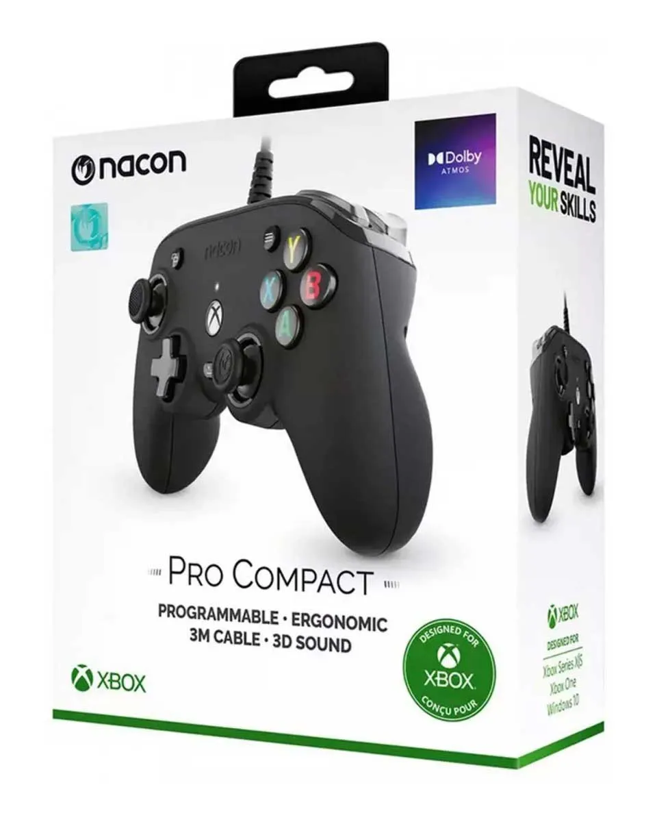 Gamepad Nacon Pro Compact Controller - Black 