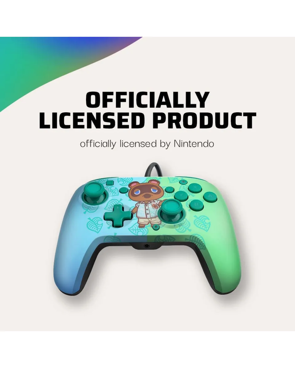 Gamepad PDP Faceoff Deluxe Controller + Audio - Animal Crossing 