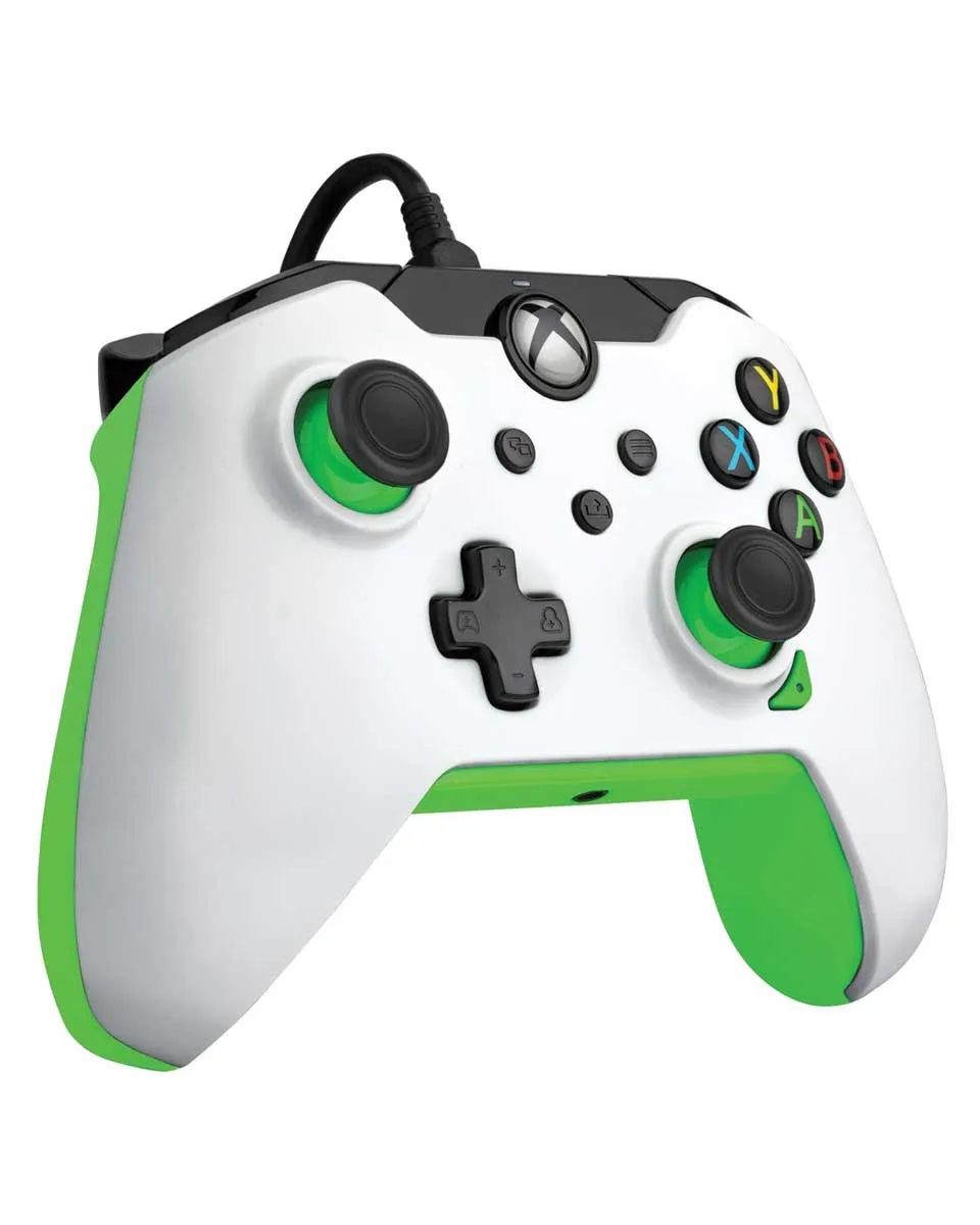 Gamepad PDP Wired Controller - Neon White - Green 